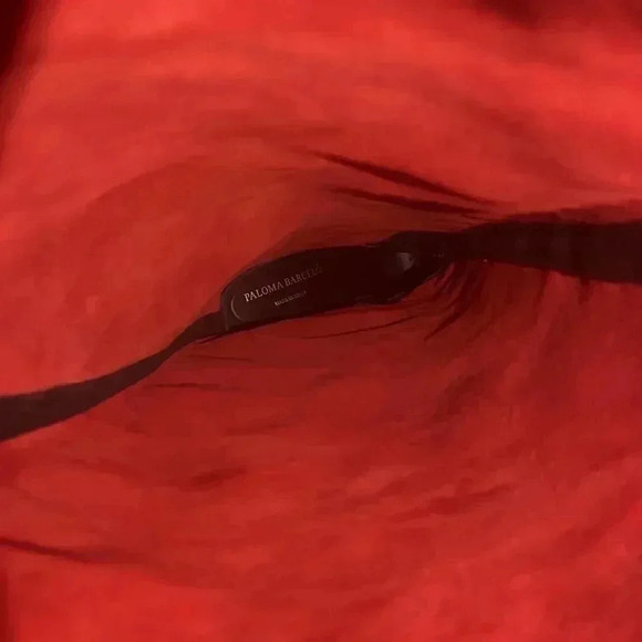 PALOMA BARCELO Serafine Over-the-Knee Red Pointy Suede Wedge Boots Sz 36(5.5) - Picture 7 of 7